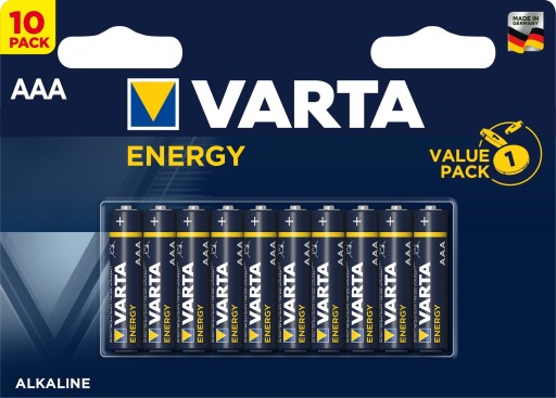Alkalická batéria VARTA ENERGY LR3 AAA 10 ks.