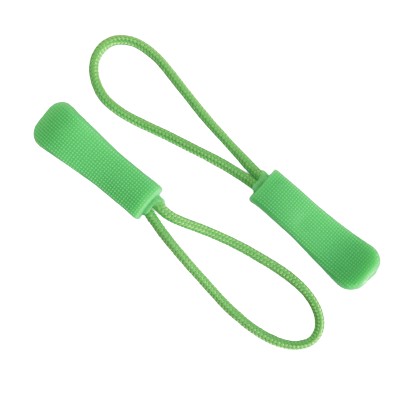 Visačka na zips, zelená, 2 ks