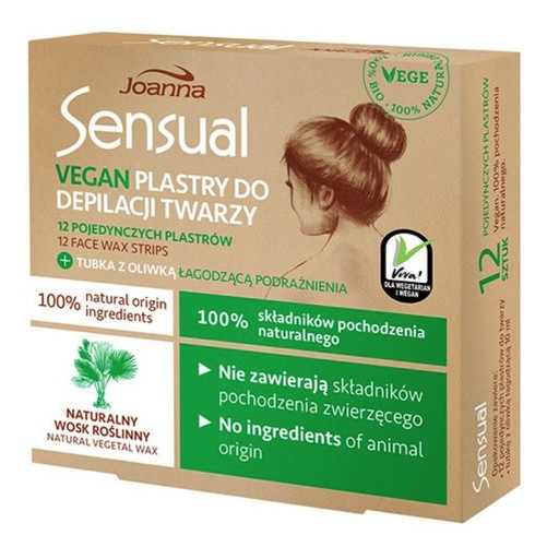 Joanna Sensual Facial depilačné pásiky 12 ks.