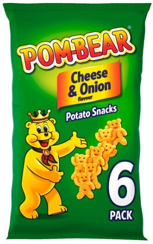 1x78g POM-BEAR Cheese & Onion chrumkavé 6 ks VB