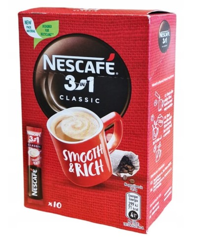Instantná káva vo vrecúškach NESCAFE Classic 3v1 10 x 16,5g