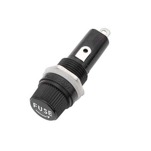 POUZDRO PRE SKLENENÁ POISTKOVÁ ZÁSUVKA 20mm POISTKA