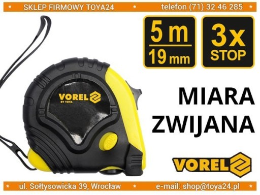 Žlto-čierna páska má rozmer 5 m x 19 mm