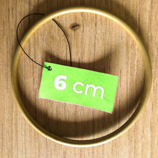 Kovový prsteň GOLD MAT lapač snov, kruh 6 cm