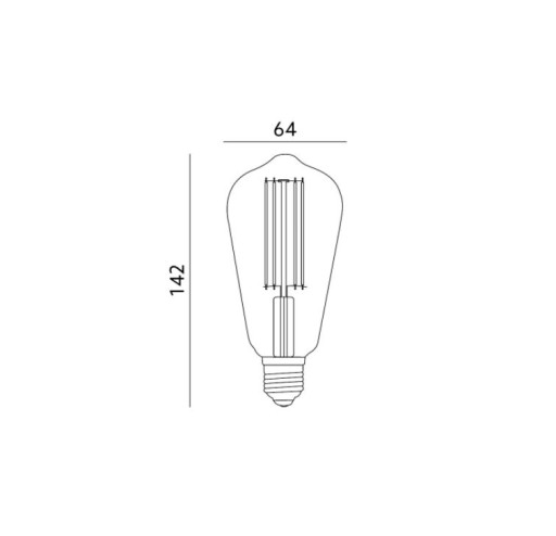Žiarovka TEAR FILAMENT 4W E27 RETRO VINTAGE EDISON