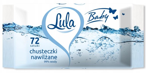 Vlhčené obrúsky Lula 72 ks. 99% VODY Mäkké!