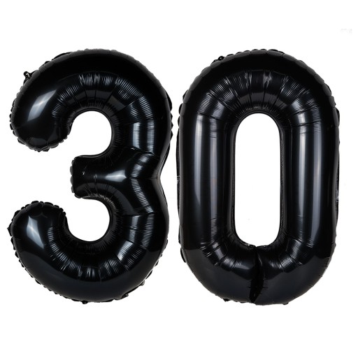 Čierne narodeninové balóny na 30. narodeniny
