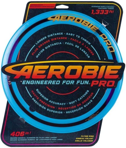 ZRUČNOSTNÁ HRA LIETAJÚCI DISK HÁDZANIE FRISBEE AEROBIE PRO BLUE