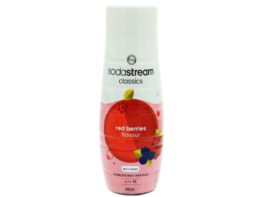 SODASTREAM RED BERRIES KONCENTRÁT LESNÉHO OVOCIA NULOVÝ SIRUP 9L NÁPOJ SO 440ML