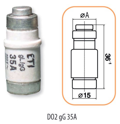 Poistková vložka D01 gG 6A 400V 002211003 ETI