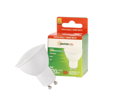 GU10 9W LED žiarovka, predtým 10W teplá WOJ13256