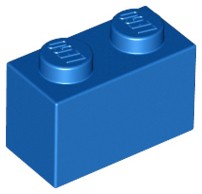 LEGO 3004 BRICK 1x2 modrá (12g) 16 ks.