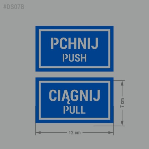 Samolepky Push Pull Push Pull 7x12