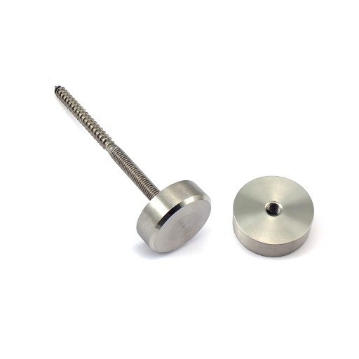Sklenená matica, priemer 30 mm, závit M8, INOX 304, leštená