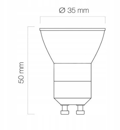 LED žiarovka do svetlometu GU10 Závit 3W=30W 3000K Teplo
