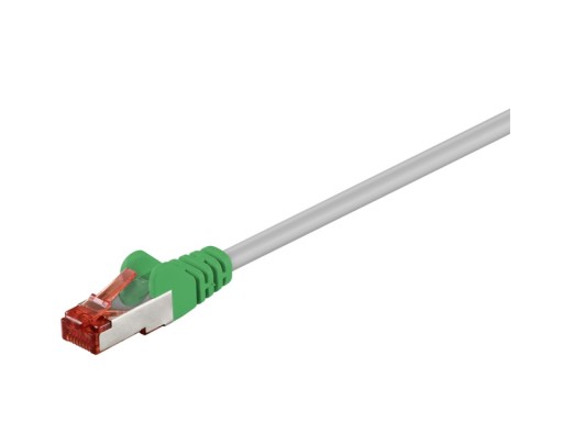 CAT6 S/FTP krížený kábel, sivozelený 2 m