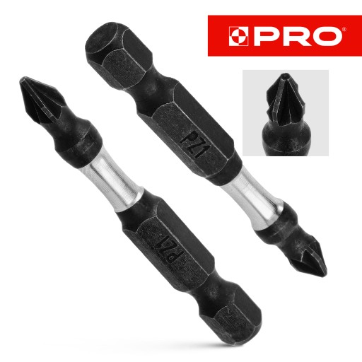 Nárazový bit PZ1 Nárazový bit 50mm | Nárazový bit pre skrutkovač 2 ks.