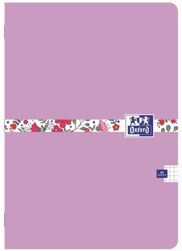 Zápisník A4, 60k, štvorcový okraj, FLORAL Oxford