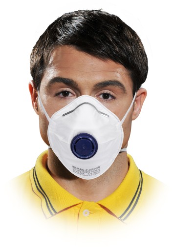 Protiprachová polomaska s ventilom FFP2