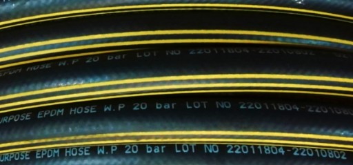 Univerzálna gumená hadica na vzduch, vodu, chemikálie, EPDM, priemer 19mm, 120'C