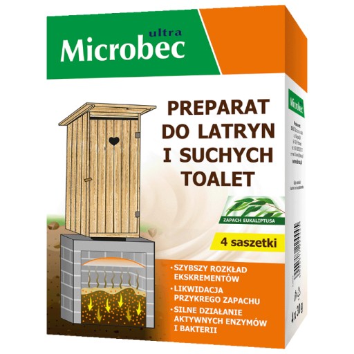 Microbec Prípravok na latríny a suché WC 4x30g Strong Action Bros