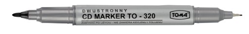 CD MARKER, obojstranný, čierny TOMA TO-320