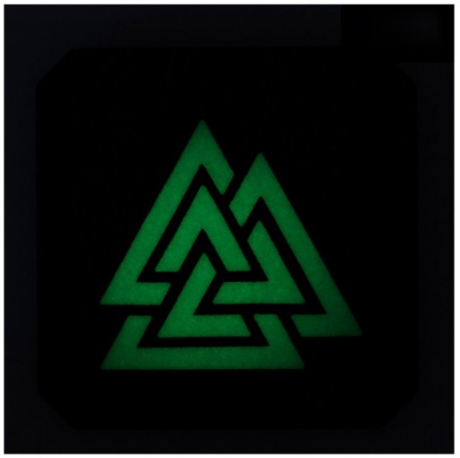 VELCRO NÁŠIVKA LASEROVÝ REZANÝ SYMBOL VALKNUT M-TAC ČIERNY A fluoreskujúci
