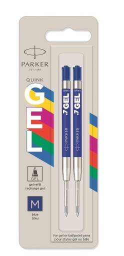 Náplň do pera Parker Gel M Blue, 2 kusy