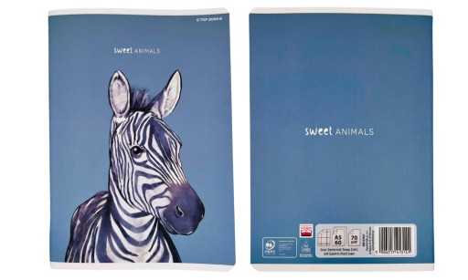 5 x kockovaný zošit Sweet Animals do školy