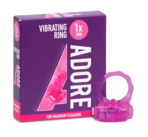 Vibračný krúžok Adore s rukávom na penis