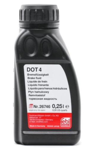 Brzdová kvapalina DOT4 250ml