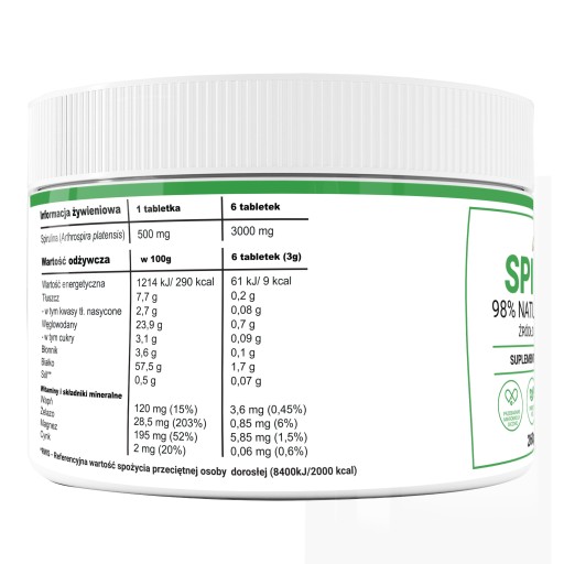 SPIRULINA tablety 500 kusov DETOXICKÁ IMUNITA NA RIASY