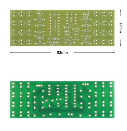 24LED policajný blesk, lekcie spájkovania DIY KIT