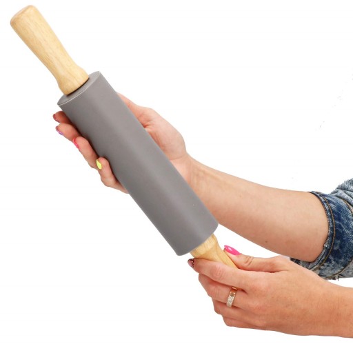 SILIKÓNOVÝ VALEC DO KUCHYNE NA PIZZOVÉ CESTO, OTOČNÝ, 38cm XXL, VEĽKÝ VALEC