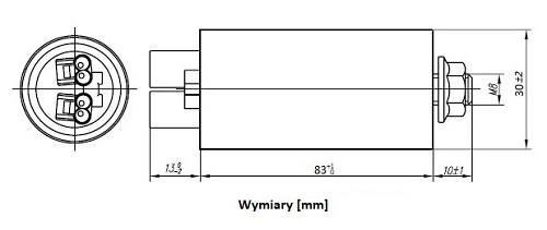 MKSP-025P kondenzátor 12uF+/-10% 250V Miflex