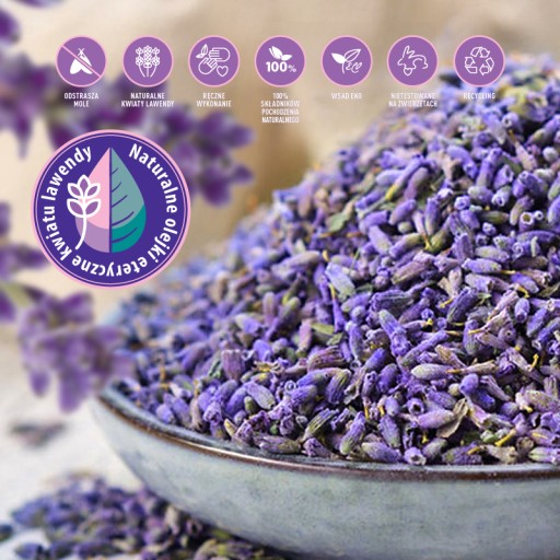Levanduľa PREMIUM PRODUKT PRÍRODNÉ SUCHÉ 100g ZDARMA závesné vrecúško