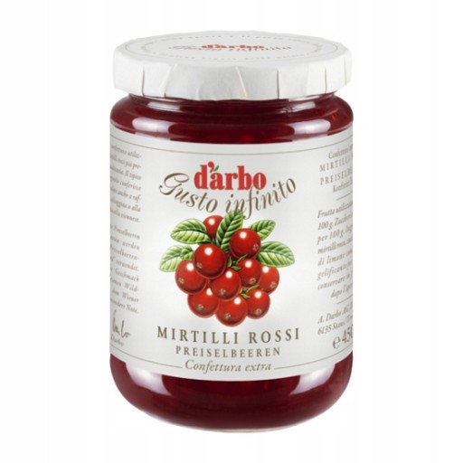 Darbo Mirtilli Rossi 450 g džem z červených bobúľ