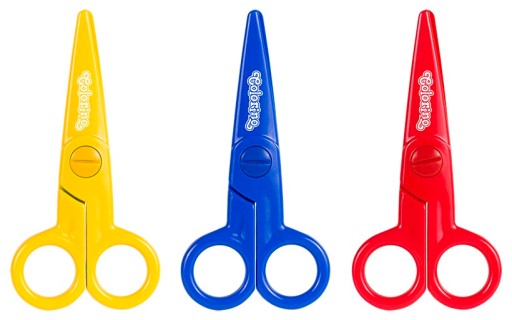 COLORINO NOŽNICE 12,5cm PLASTOVÉ PRE DETI mix