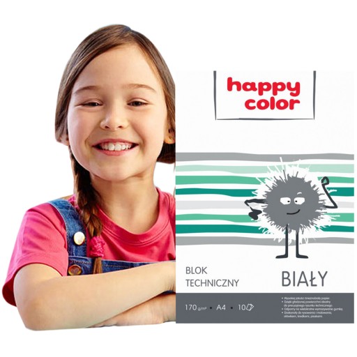 A4 BLOK BIELY BLOK TECHNICKÝ PAPIER ŠKOLSKÝ BLOK
