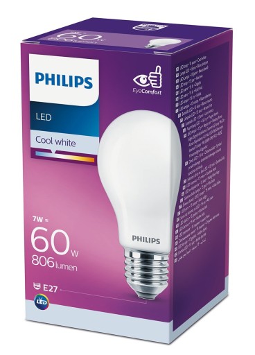 LED žiarovka PHILIPS E27 7W = 60W 2700K TEPLÁ BIELA 806lm A60