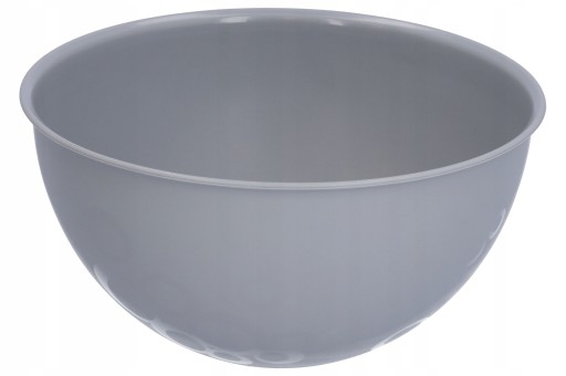 Kuchynská misa plastová, šedá, 19 cm, veľká, 1,5 l, na ovocný šalát, odolná