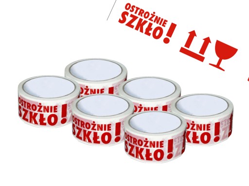 BEZPEČNOSTNÁ BALiaca PÁSKA POZOR SKLO 6 KS