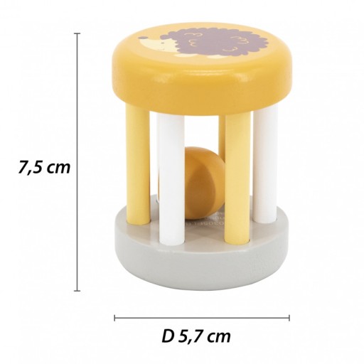 DREVENÁ HRKÁLA SO ZVIERATKOM PRE DETI, FAREBNÁ AKO DARČEK