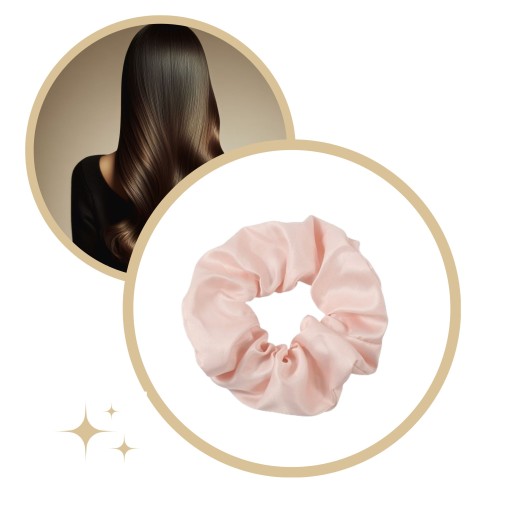 SATIN scrunchies gumička do vlasov ružová BEZPEČNÉ matné froté POHODLNÉ
