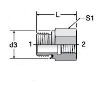 REDUKČNÝ KONEKTOR REDUKČNÝ KONEKTOR 3/8 x 1/4 PARKER RI3/8EDX1/4CF
