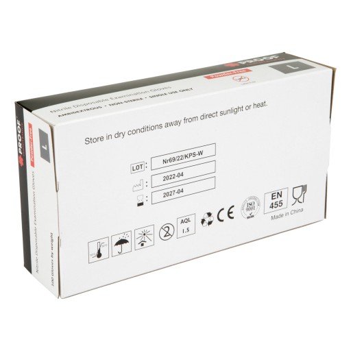 SILNÉ NITRILOVÉ RUKAVICE, bez púdru, 100 ks