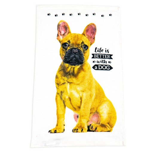 Osuška do škôlky 30x50 Bulldog pes