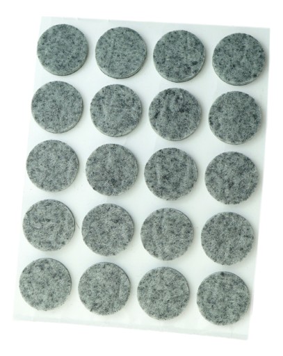 Plsťové podložky, plsť na nábytok, priemer 20 mm, 100 ks