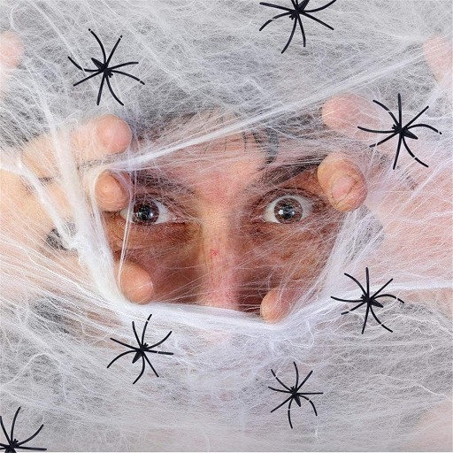 UMELÉ MEDENIE WEBOVÉ HALLOWEENSKÉ DEKORÁCIE PAVÚKY 6 ks