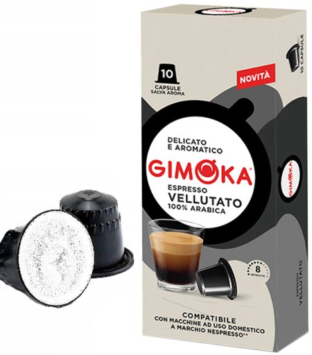 Kapsule Gimoka VELLUTATO na kávu Nespresso 10 ks.